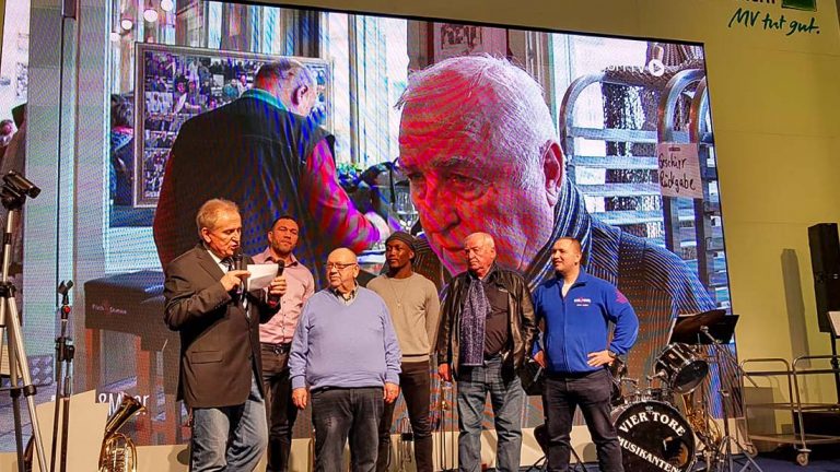 Ulli Wegner, Kubrat Pulev und Melanie Müller