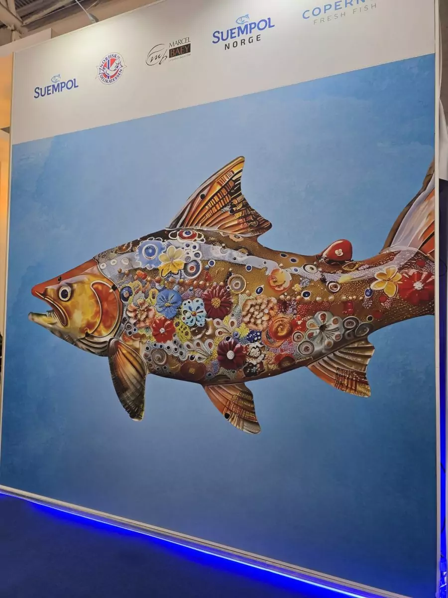 Plakat mit Fisch
