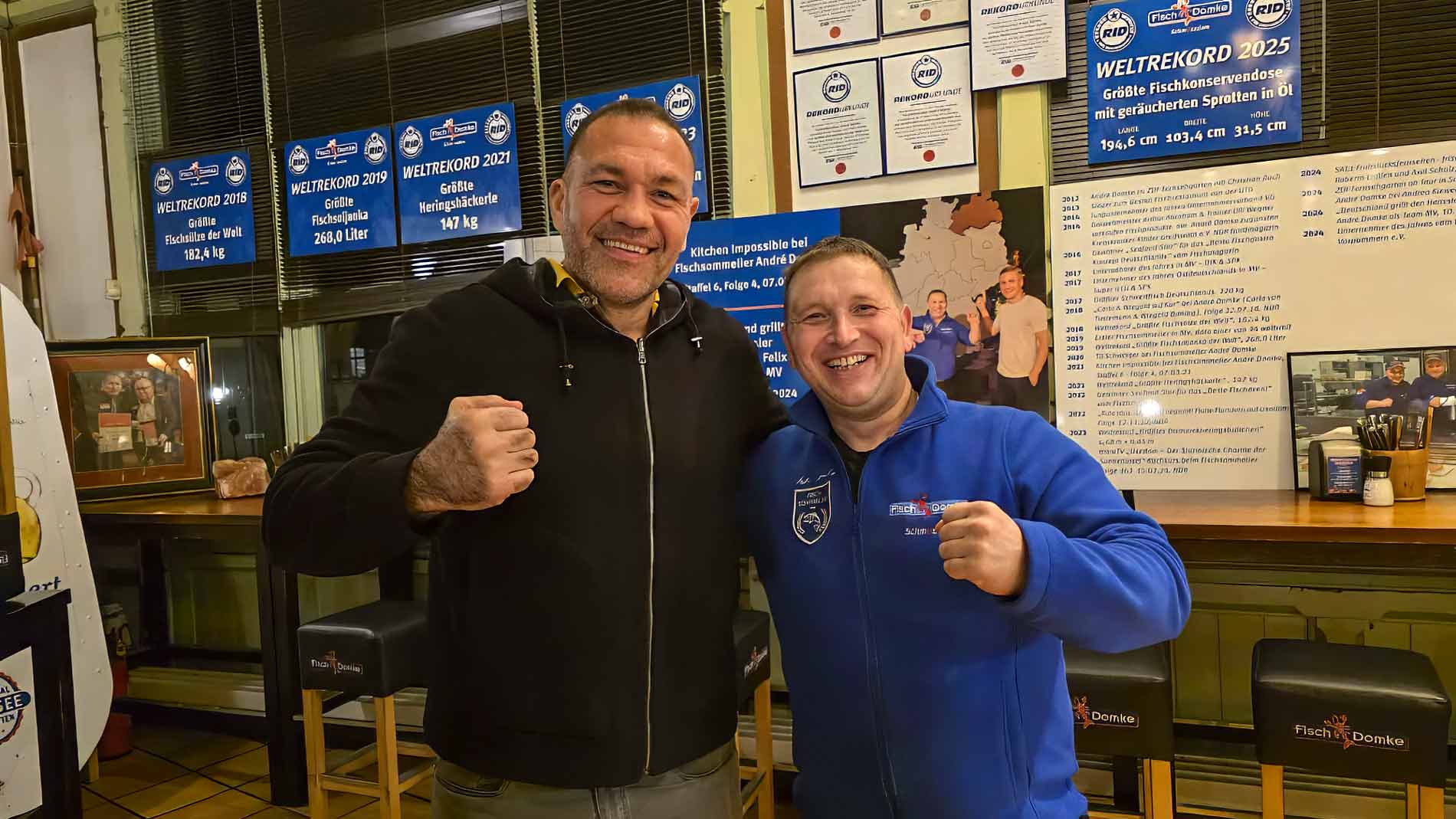 Schwergewichts-Weltmeister Kubrat Pulev und Andre Domke