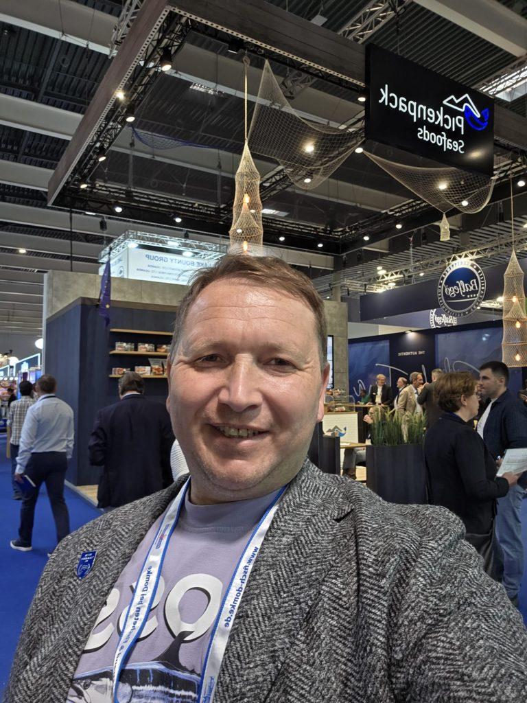 Andre Domke auf Seafood Expo Global in Barcelona